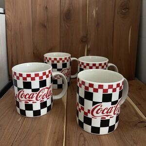 Vintage Coca Cola Mugs 4 Gibson 1996 Nostalgia Retro Coffee Cups